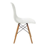 Τραπεζαρία Julita-Balou pakoworld σετ 5τεμ pp-mdf λευκo Φ100x73εκ-200-001006