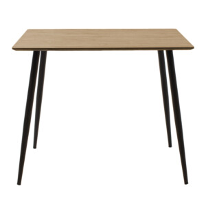 Τραπεζαρία Gaston-Cuba pakoworld σετ 3τεμ pp-mdf σε μαύρη-sonoma απόχρωση 70x70x75εκ-200-001013