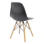 Τραπεζαρία Julita-Balou σετ 5τεμ pakoworld MDF-PP σε μαύρο-φυσικό απόχρωση Φ120x73εκ-200-001028