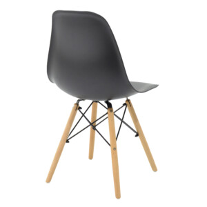 Τραπεζαρία Julita-Balou σετ 5τεμ pakoworld MDF-PP σε μαύρο-φυσικό απόχρωση Φ120x76εκ-200-001028