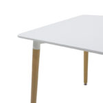 Φοιτητικό πακέτο επίπλων κουζίνας Deli pakoworld σετ 5τεμ σε λευκή απόχρωση 80x80x76εκ-200-001032