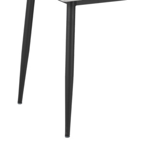 Τραπεζαρία Gustas-Bella C pakoworld σετ 5τμχ γκρι μαρμάρου sintered stone-μαύρο μέταλλο 140x80x75εκ-200-001062