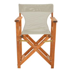 Καρέκλα-πολυθρόνα σκηνοθέτη Kompa pakoworld μασίφ ξύλο οξιάς καρυδί-πανί Nexus γκρι-μπεζ-200-001084