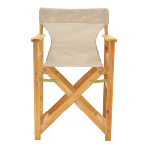 Καρέκλα-πολυθρόνα σκηνοθέτη Kompa pakoworld μασίφ ξύλο οξιάς φυσικό-πανί Nexus γκρι-μπεζ-200-001090