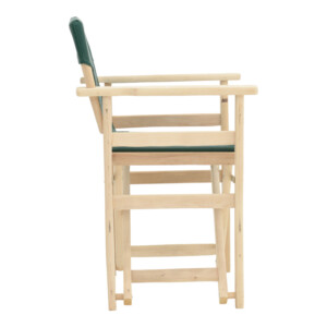 Καρέκλα-πολυθρόνα σκηνοθέτη Kompa pakoworld μασίφ σε απόχρωση άβαφου ξύλου-πανί Nexus κυπαρισσί-200-001094