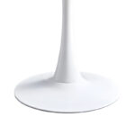 Τραπεζαρία Elijah-Gaston pakoworld σετ 3τεμ pp-pu σε λευκή απόχρωση με φυσικό πόδι Φ60x74εκ-200-001141