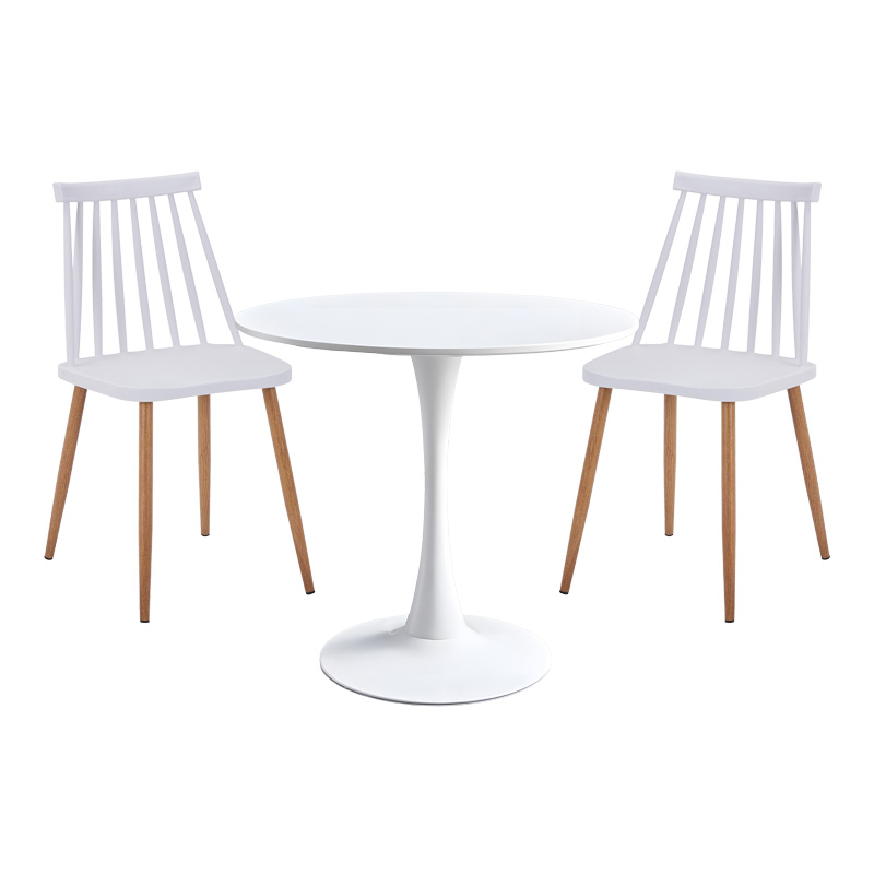 Τραπεζαρία Elijah-Aurora I pakoworld σετ 3τεμ pp σε λευκή απόχρωση με φυσικό πόδι Φ60x74εκ-200-001147 Τραπεζαρία Elijah-Aurora I pakoworld σετ 3τεμ pp σε λευκή απόχρωση με φυσικό πόδι Φ60x74εκ-200-001147