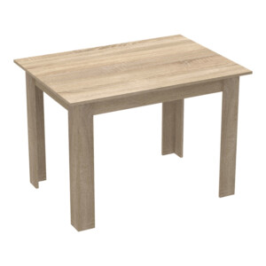 Τραπεζαρία Manka-Caron pakoworld σετ 5τεμ σε sonoma-μαύρη απόχρωση 110x80x77εκ-200-001169