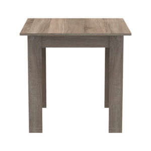 Τραπεζαρία Manka I-Caron pakoworld σετ 3τεμ σε sonoma truffle-μαύρη απόχρωση 80x80x77εκ-200-001174