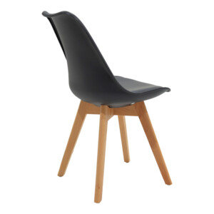 Τραπεζαρία Manka Ι -Gaston pakoworld σετ 3τεμ σε sonoma truffle-μαύρη απόχρωση 80x80x77εκ-200-001192