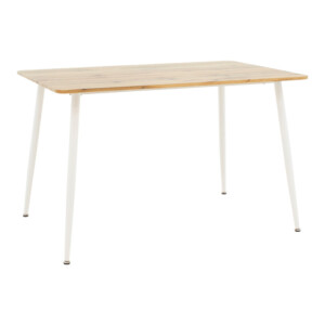 Τραπεζαρία Cuba-Parker pakoworld σετ 5τεμ sonoma-λευκό 120x80x75εκ-200-001209