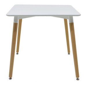 Τραπεζαρία Natali-Gaston pakoworld σετ 3τεμ σε λευκή απόχρωση 80x80x76εκ-200-001241