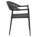 Τραπεζαρία Kliton-Freiburg σετ 5τεμ pakoworld αλουμίνιο σε ανθρακί απόχρωση 80x80x74εκ-200-001328