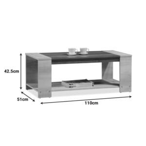 Φοιτητικό πακέτο επίπλων σαλονιού Caalm pakoworld σετ 2τεμ-200-001381