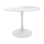 Τραπεζαρία Balou-Caron σετ 5τεμ pakoworld pp-mdf σε λευκή-φυσική απόχρωση Φ100x73εκ-200-001403