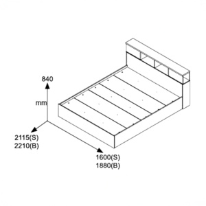 Σετ Κρεβατοκάμαρας Olympus Castillo Toro με Κρεβάτι 160x200εκ Σετ 3τεμ-200-001441
