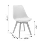 Τραπεζαρία με Καρέκλες Gaston λευκό και Τραπέζι Natali λευκό 120x80x76εκ Σετ 5τεμ-200-001523