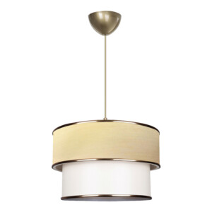 Φωτιστικό οροφής μονόφωτο PWL-1089 pakoworld Ε27 εκρού-χρυσό Φ30x20εκ-202-000063