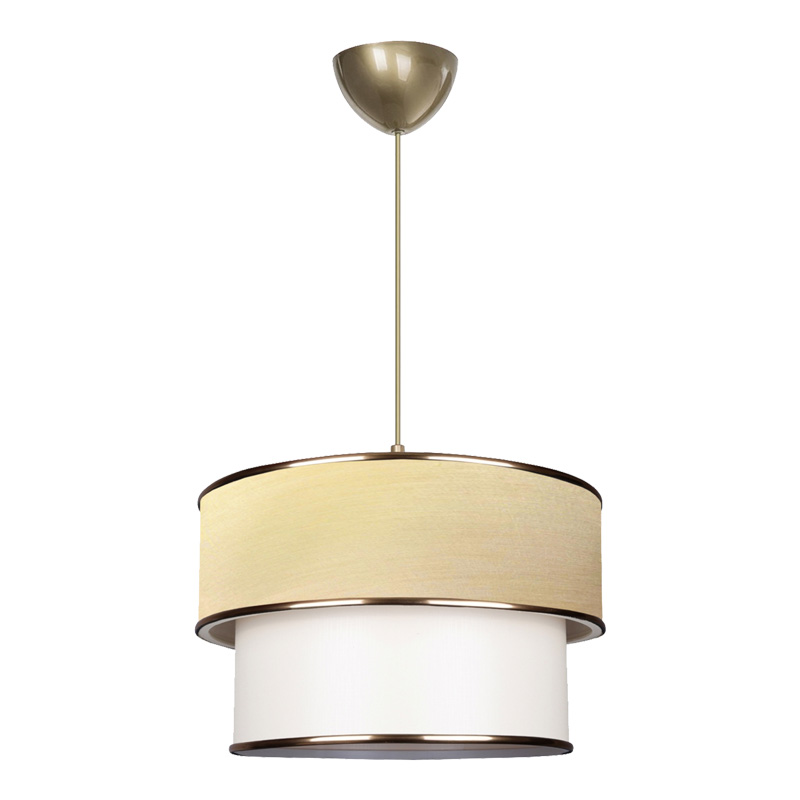 Φωτιστικό οροφής μονόφωτο PWL-1089 pakoworld Ε27 εκρού-χρυσό Φ30x20εκ-202-000063