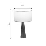 Επιτραπέζιο φωτιστικό Kalito pakoworld ivory-καφέ Φ24x45εκ-202-000112