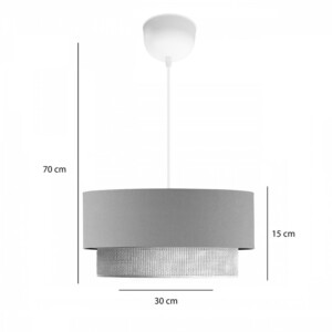 Φωτιστικό οροφής Tachi pakoworld Ε27 σε ανθρακί-κρέμα απόχρωση Φ30x20εκ-202-000162