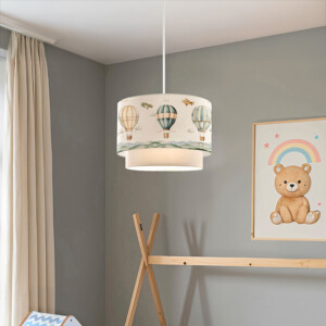 Παιδικό φωτιστικό οροφής Balon pakoworld σε κρέμα απόχρωση Φ30x20εκ-202-000174