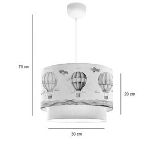 Παιδικό φωτιστικό οροφής Balon pakoworld σε κρέμα απόχρωση Φ30x20εκ-202-000174