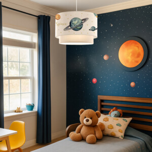 Παιδικό φωτιστικό οροφής Saturn pakoworld πολύχρωμο-λευκό Φ30x20εκ-202-000179