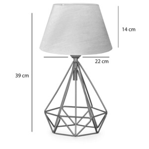 Επιτραπέζιο φωτιστικό PWL-1080 pakoworld Ε27 μπεζ-χρυσό Φ22x39εκ-202-000180