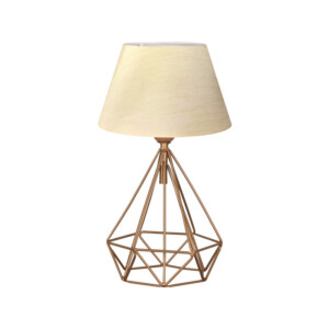 Επιτραπέζιο φωτιστικό PWL-1080 pakoworld Ε27 μπεζ-χρυσό Φ22x39εκ-202-000180