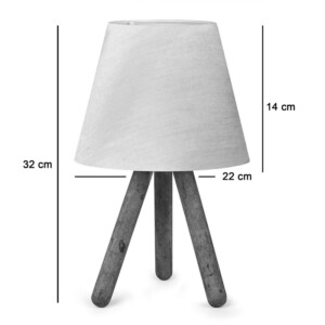 Επιτραπέζιο φωτιστικό PWL-1071 pakoworld Ε27 μπεζ -καρυδί Φ22x32εκ-202-000181