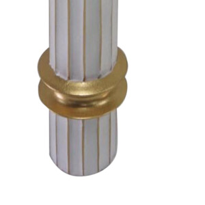 Διακοσμητικό βάζο δαπέδου Bruna Inart μέταλλο σε χρυσή και λευκή απόχρωση Φ15.2x76.5εκ-209-000007