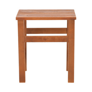 Τραπεζάκι παραλίας Summrine pakoworld μασίφ ξύλο οξιάς σε καρυδί χρώμα 40x40x45εκ-211-000018