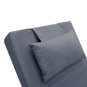 Μαξιλάρι ξαπλώστρας Sadie pakoworld ύφασμα γκρι 65x185x15εκ-211-000023