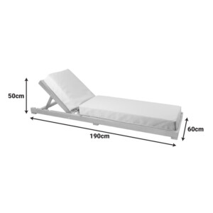 Ξαπλώστρα με μαξιλάρι Specta-Vertian pakoworld μασίφ ξύλο οξιάς σε φυσικό χρώμα 60x190x50εκ-211-000026