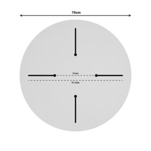 Επιφάνεια τραπεζιού Melody pakoworld HPL λευκό μαρμάρου Φ70εκ πάχους 12mm-215-000005