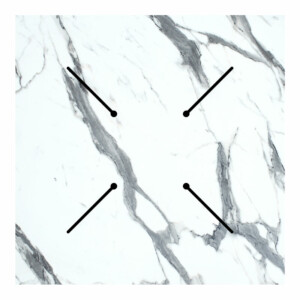 Επιφάνεια τραπεζιού Melody pakoworld HPL λευκό μαρμάρου 70x70εκ πάχους 12mm-215-000006