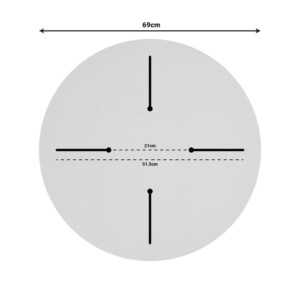 Επιφάνεια τραπεζιού Noble pakoworld HPL καρυδί Φ69εκ πάχους 12mm-215-000011