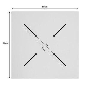 Επιφάνεια τραπεζιού Melody pakoworld HPL λευκό μαρμάρου 60x60εκ πάχους 12mm-215-000043