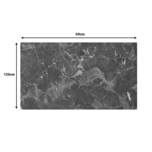 Επιφάνεια τραπεζιού Vergia pakoworld HPL σε ανθρακί όψης μαρμάρου 69x120εκ πάχους 12mm-215-000053