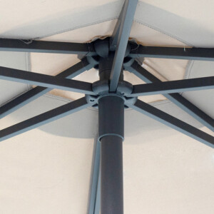 Ομπρέλα επαγγελματική Nagida pakoworld μονοκόμματος ιστός αλουμίνιο Φ3m γκρι μπεζ-ανθρακί-218-000007