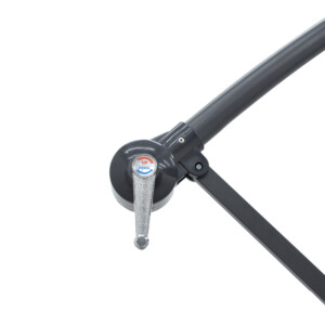 Ομπρέλα με βάση Jiopel pakoworld μονοκόμματος ιστός αλουμίνιο-ύφασμα μπεζ-γκρι Φ3m-218-000015