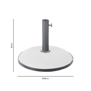 Βάση ομπρέλας Zicko pakoworld τσιμέντο λευκό 35kg Φ50εκ-218-000018