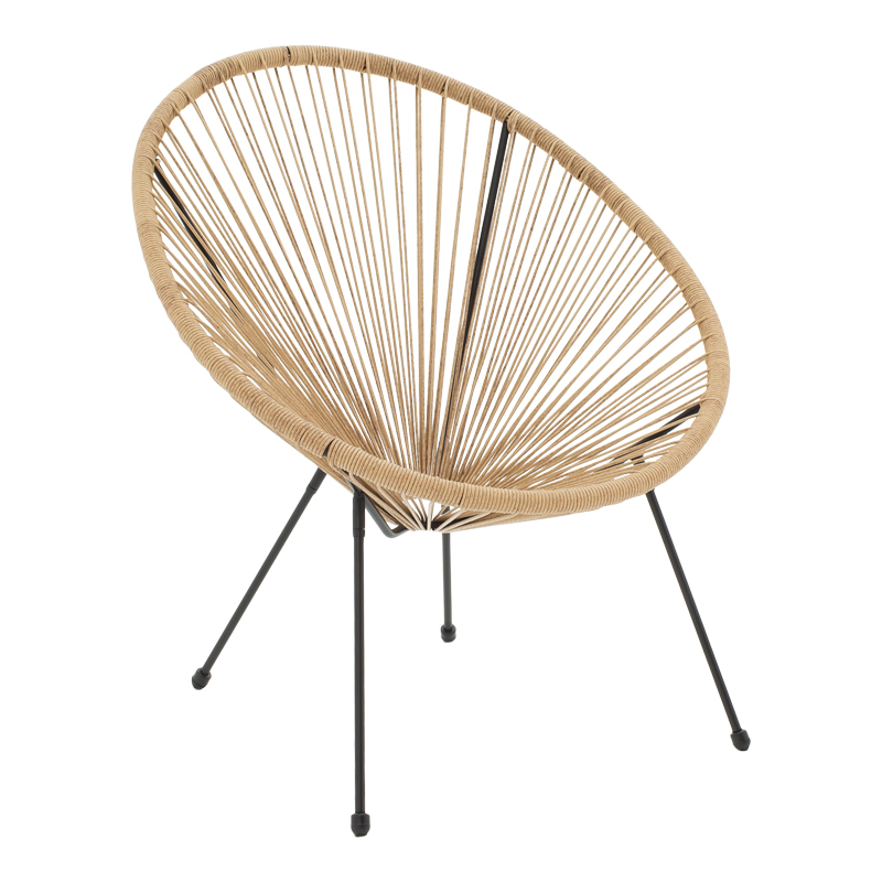 Πολυθρόνα Acapulco pakoworld μεταλλο σε μαύρη-pe rattan σε φυσική απόχρωση 68.5x74.5x84εκ-218-000028 Πολυθρόνα Acapulco pakoworld μεταλλο σε μαύρη-pe rattan σε φυσική απόχρωση 68.5x74.5x84εκ-218-000028