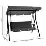 Κούνια Globo pakoworld μαύρο μέταλλο με ύφασμα σε μπεζ απόχρωση 170x110x153εκ-219-000007