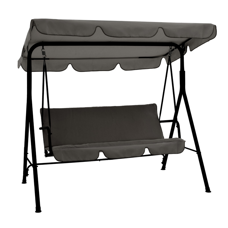 Κούνια κήπου Globo pakoworld μέταλλο μαύρο-ύφασμα γκρι 170x110x153εκ-219-000010 Κούνια κήπου Globo pakoworld μέταλλο μαύρο-ύφασμα γκρι 170x110x153εκ-219-000010