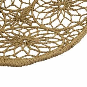 Αιώρα-κούνια κάθισμα Baylee pakoworld σχοινί μπεζ-καφέ Φ102x140εκ-220-000003