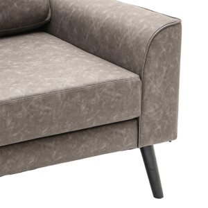 Πολυθρόνα Lonnie pakoworld τεχνόδερμα γκρι antique 94x95.5x92.5εκ-222-000001