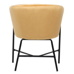 Πολυθρόνα Julia pakoworld βελούδο κίτρινο 61x57x74εκ-222-000019