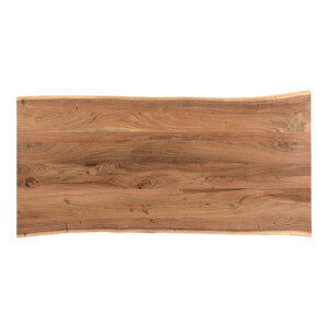 Τραπέζι Slim pakoworld μασίφ ξύλο ακακίας καρυδί-πόδι μαύρο 200x100x75.6εκ-223-000019